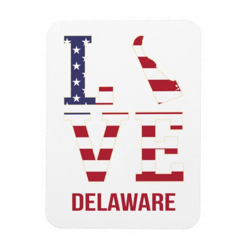 Delaware USA state love Magnet