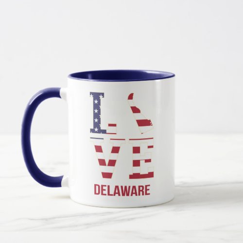 Delaware USA state love Mug