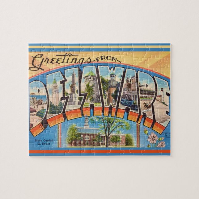 Delaware Vintage Postcard  Jigsaw Puzzle (Horizontal)
