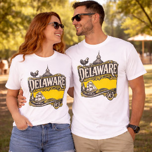 Delaware Vintage State Graphic T-Shirt