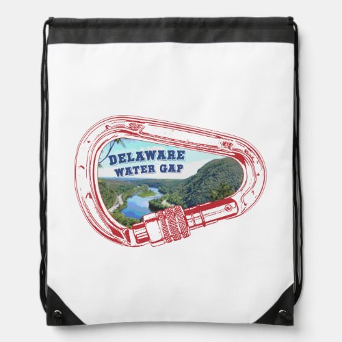 Delaware Water Gap Climbing Carabiner Drawstring Bag