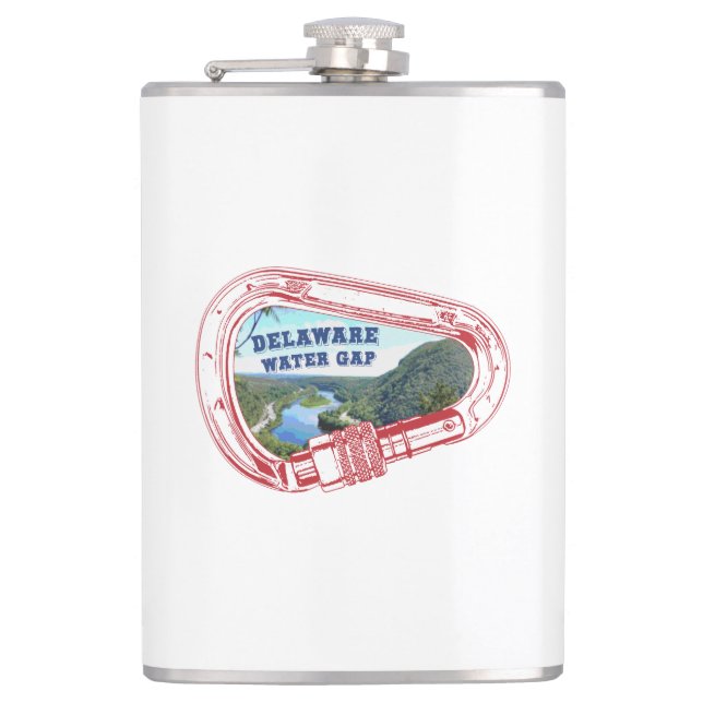 Delaware Water Gap Climbing Carabiner Flask (Front)