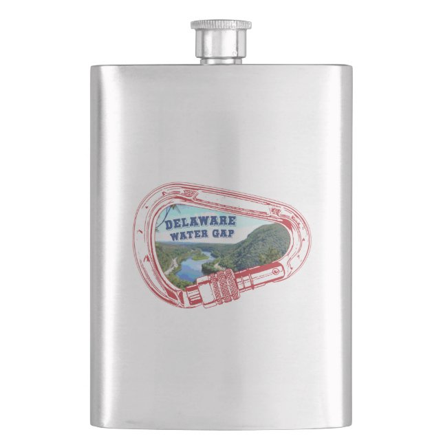 Delaware Water Gap Climbing Carabiner Flask (Front)