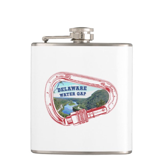 Delaware Water Gap Climbing Carabiner Flask (Front)