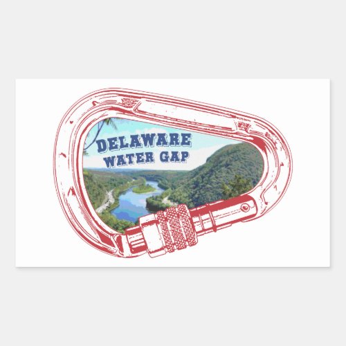 Delaware Water Gap Climbing Carabiner Rectangular Sticker