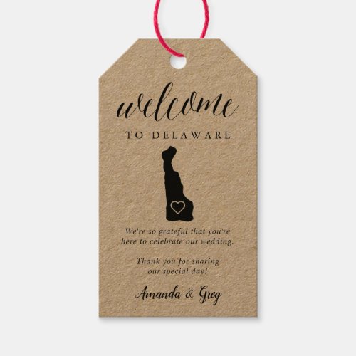 Delaware Wedding Welcome Gift Tags