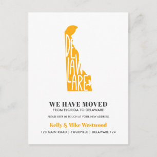 DELAWARE We've moved New address New Home Postcard