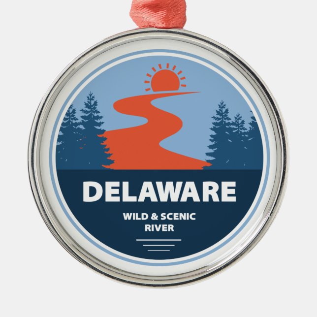 Delaware Wild And Scenic River Metal Ornament (Front)