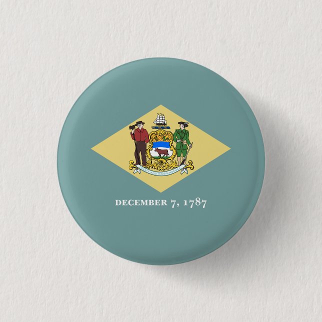 Delawarean Flag, Flag of Delaware Button (Front)
