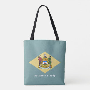 Delawarean Flag, Flag of Delaware Tote Bag