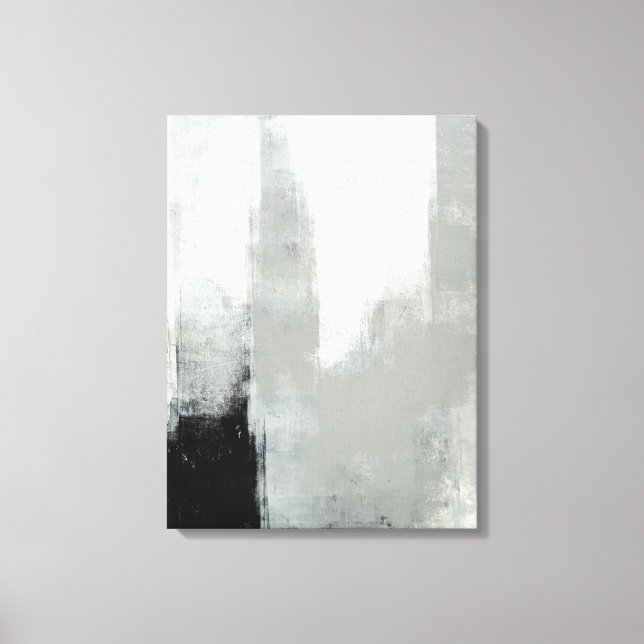 'Delayed' Grey Abstract Art Canvas Print (Front)