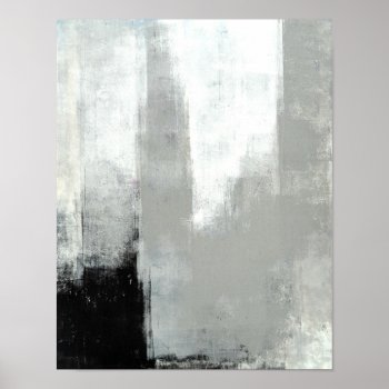 'delayed' Grey Abstract Art Poster by T30Gallery at Zazzle