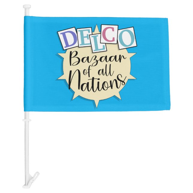 Delco bazaar of all nations car flag (Front)
