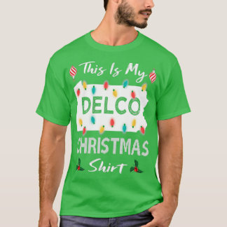 Delco Christmas County Xmas Lights Pennsylvania Fa T-Shirt