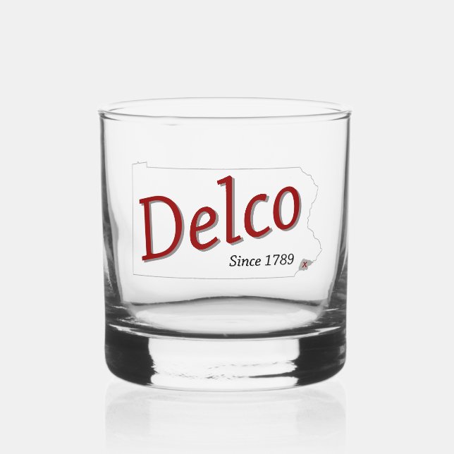 DELCO (R) since 1789 Whiskey Glass (Front)
