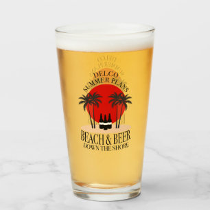 Delco Summer plans Beach and Beer down the shore Glass