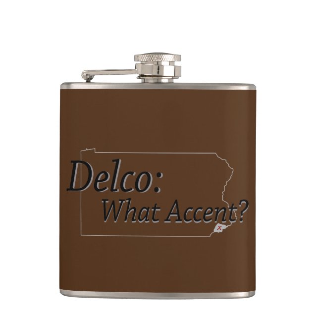 Delco - What Accent? Flask (Front)