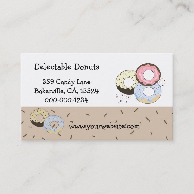 Delectable Donuts Business Card (Front)