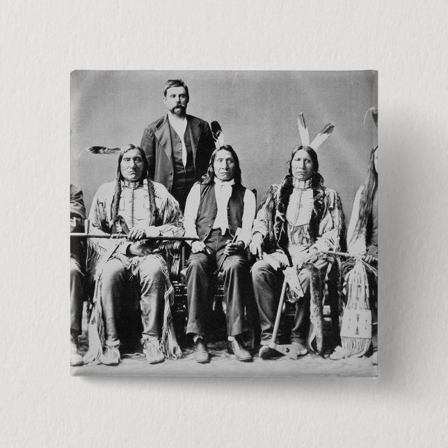 Delegation of Sioux chiefs, led by Red Cloud (1822 Button (Front)