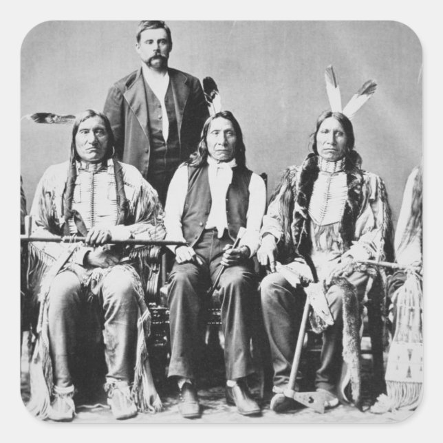 Delegation of Sioux chiefs, led by Red Cloud (1822 Square Sticker (Front)