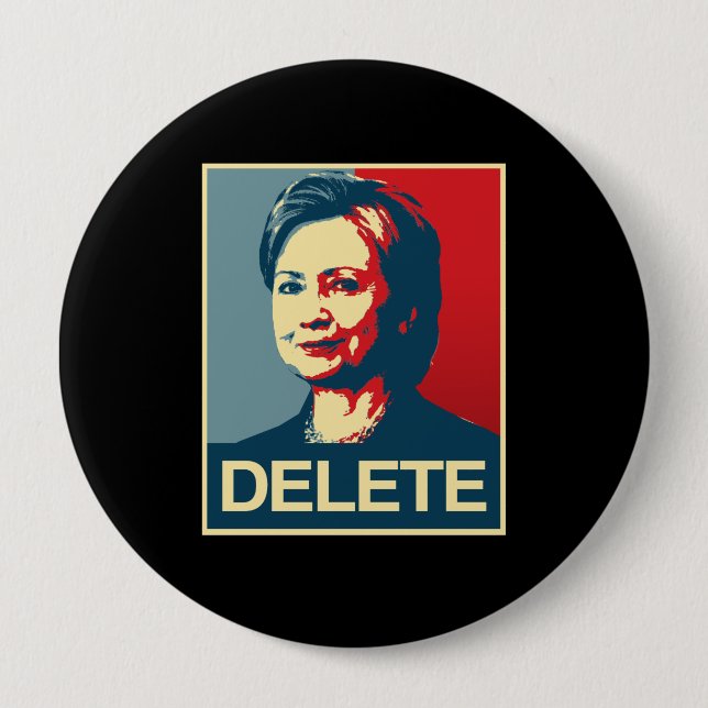 DELETE - Anti-Hillary Poster - - Anti-Hillary -.pn Button (Front)