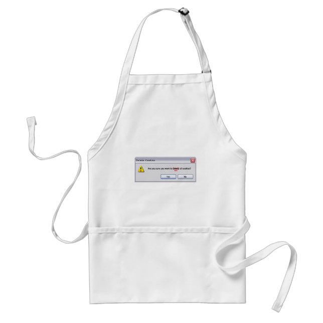 Delete Cookies Adult Apron (Front)