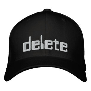 'Delete' embroidered hat geek 1337 pwn
