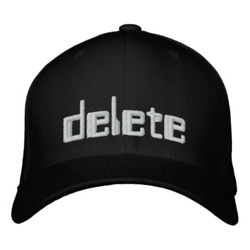 Delete embroidered hat geek 1337 pwn