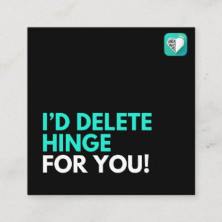 Delete Hinge Square Business Card