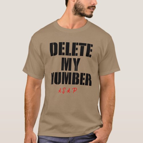 delete my number asap funny christmas  T_Shirt