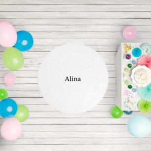 delete my text add own design 5' Round Outdoor Rug