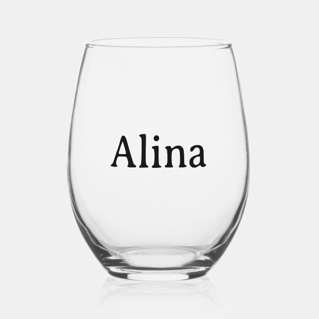 delete text add own design 16 oz stemless wine glass (Front)