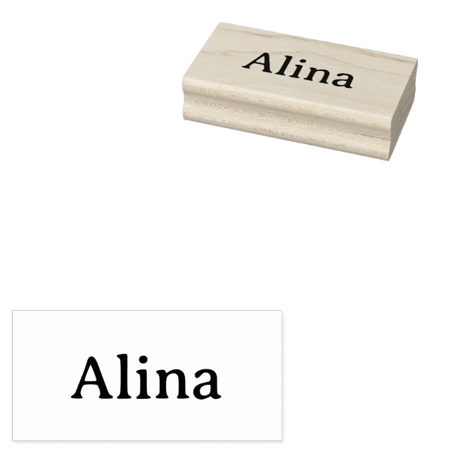 delete text add own design 1.5" x 3" rubber stamp (Stamped)