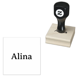 delete text add own design 2" x 2" rubber stamp