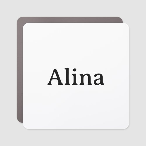 delete text add own design 3" x 3" Square Rounded Car Magnet