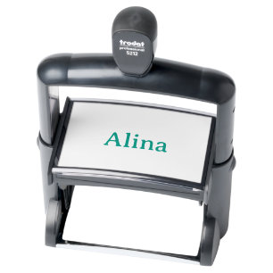 delete text add own design 4.5" x 2.75" self-inking stamp