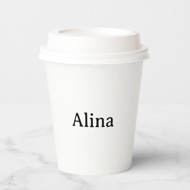 delete text add own design 8oz Paper Cup with Lid (Front)