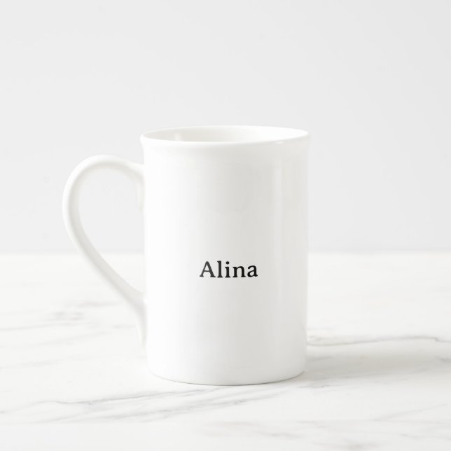 delete text add own design  bone china mug (Left)