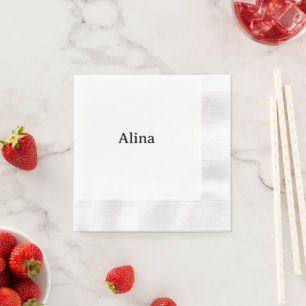 delete text add own design Coined Cocktail Napkins
