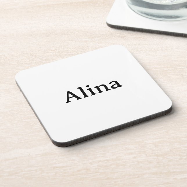 delete text add own design Hard plastic Beverage Coaster (Left Side)