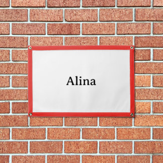 delete text add own design Rectangle Banner Pennant