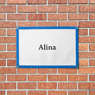 delete text add own design Rectangle Banner Pennant