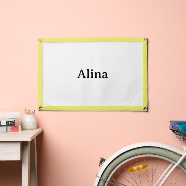 delete text add own design Rectangle Banner Pennant (Insitu 2)