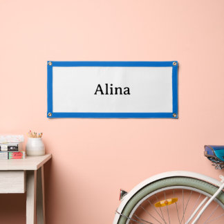 delete text add own design Rectangle Banner Pennant