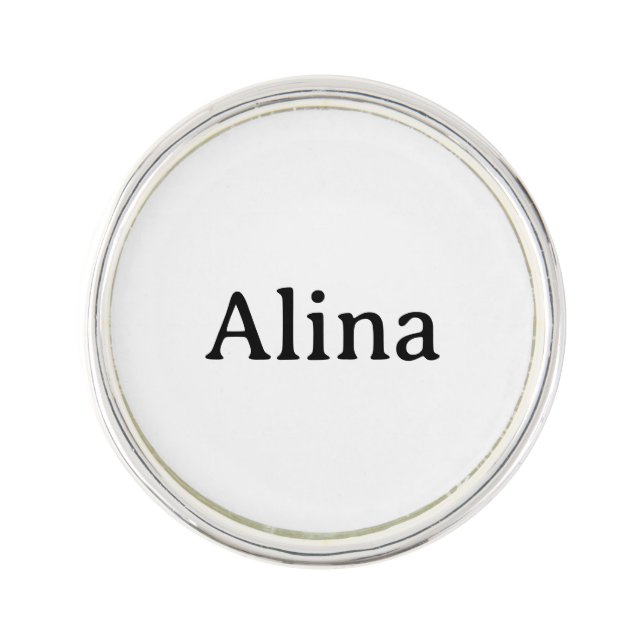 delete text add own design Round Silver Plated Lapel Pin (Front)