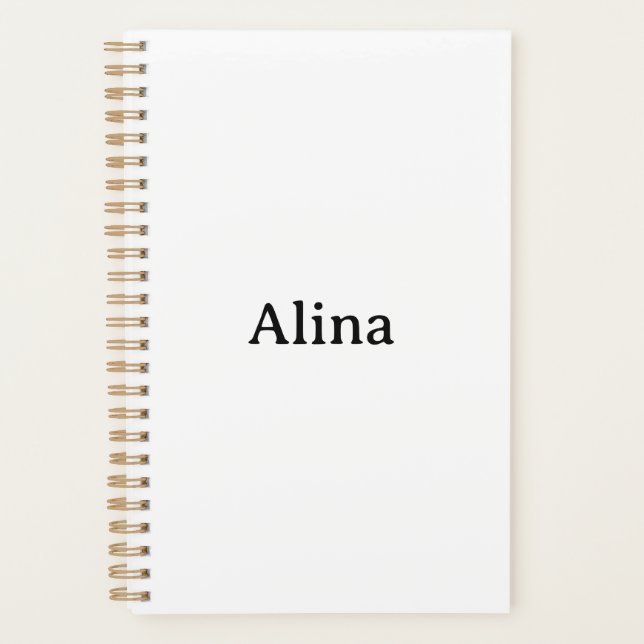 delete text add own design Small 5.5" x 8.5" Planner (Front)