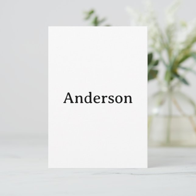 Delete Text Replace Own Design 3.5" x 5" Squared  Thank You Card (Standing Front)