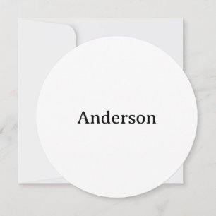 Delete Text Replace Own Design 5.25"x5.25" Circle Thank You Card