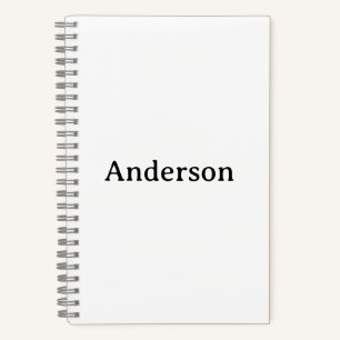 Delete Text & Replace Own Design 5.5"x8.5" Spiral  Notebook