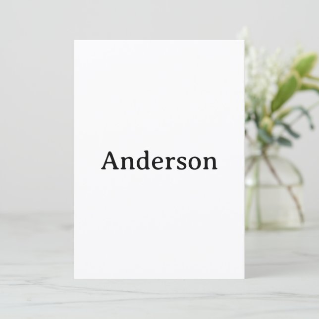 Delete Text Replace Own Design 5" x 7" Squared  Thank You Card (Standing Front)